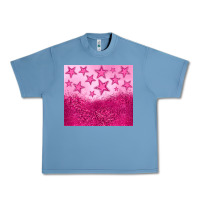 Pebble Blue pink glitter star Urban Heavy Tee - JahusDesignShop