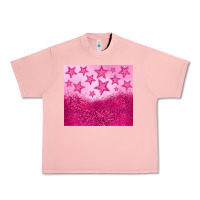 Salmon pink glitter star Urban Heavy Tee - JahusDesignShop