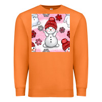Carrot cute snowman and snow flakes seamless pattern bbs Premium Sweatshirt - BundleAndBundleShop
