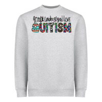 Heather Grey accept. understand love autism Heavyweight Sweatshirt - CowhideDigitalArt