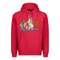 Cardinal happy easter bunny carrots and eggs Premium Hoodie - RanaPortraitStore