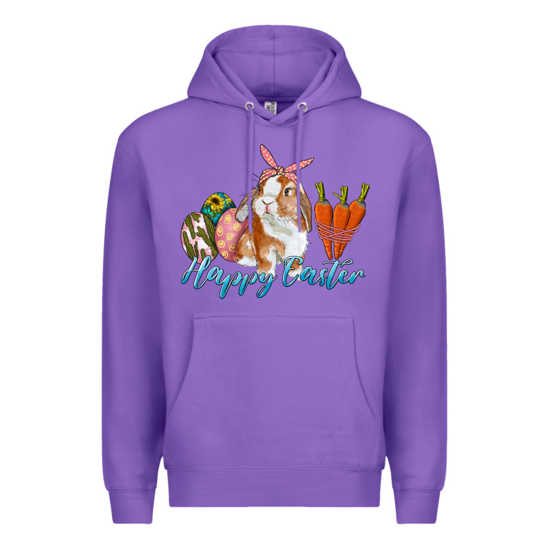 Happy Easter Bunny Carrots And Eggs Premium Hoodie by RanaPortraitStore | Teevron
