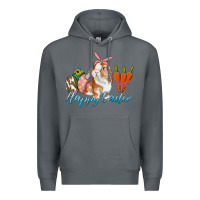 Rock happy easter bunny carrots and eggs Premium Hoodie - RanaPortraitStore