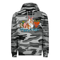 Slate Camo happy easter bunny carrots and eggs Premium Hoodie - RanaPortraitStore