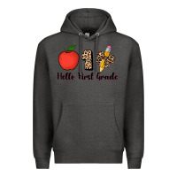 Charcoal Heather hello first grade leopard 3200x2400 Premium Hoodie - AdoDesignShop