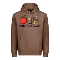 Chestnut hello first grade leopard 3200x2400 Premium Hoodie - AdoDesignShop