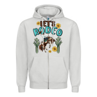 Dove Grey let's rodeo Zipper Hoodie - MaliasSmallBusiness