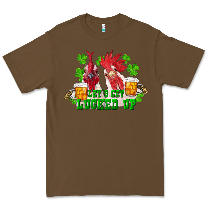 St. Patricks Day Roosters Lets Get Lucked Up Premium Tee by RanaPortraitStore | Teevron