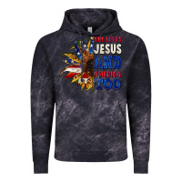 Cloud Black She loves Jesus and America too 4th of july Vintage Hoodie - CowGirlArtShop
