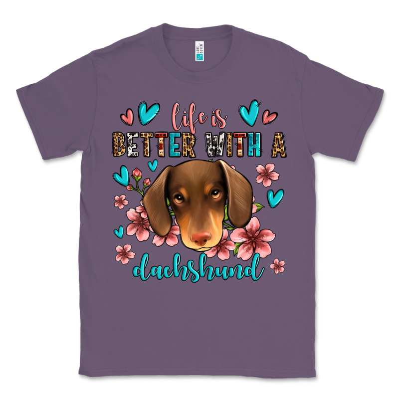 Life Is Better With A Dachshund Classic Tee by Jasminsmagicworld | Teevron