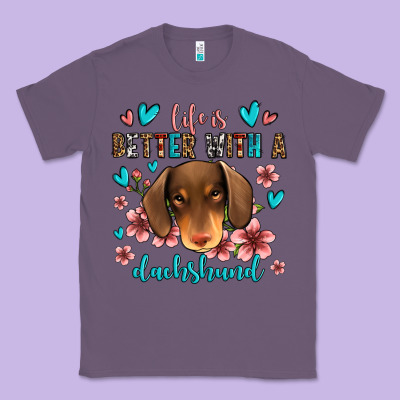 Life Is Better With A Dachshund Classic Tee Designed By Jasminsmagicworld