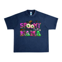 Navy spooky mama Urban Heavy Tee - AdoDesignShop