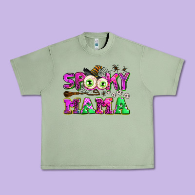 Spooky Mama Urban Heavy Tee Designed By Adodesignshop