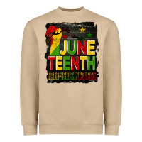 Mushroom juneteenth fist free ish since 1865 with background Heavyweight Sweatshirt - HRA Design Shop