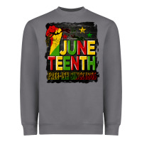 Storm juneteenth fist free ish since 1865 with background Heavyweight Sweatshirt - HRA Design Shop