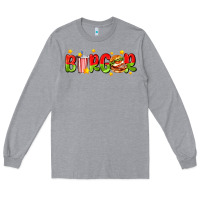 Heather Grey burger with coke and stars Long Sleeve Tee - AdoDesignShop