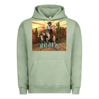 Pigment Oil Green Rodeo Cowboy bullfighter western 20oz skinny Urban Hoodie - HowdyJamesFarm