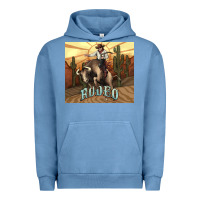 Pigment Pebble Blue Rodeo Cowboy bullfighter western 20oz skinny Urban Hoodie - HowdyJamesFarm