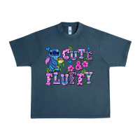 Midnight Navy cute and fluffy stitch Urban Heavy Tee - AdoDesignShop