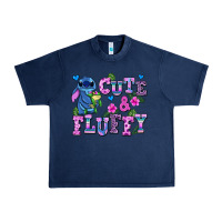 Navy cute and fluffy stitch Urban Heavy Tee - AdoDesignShop