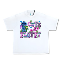 White cute and fluffy stitch Urban Heavy Tee - AdoDesignShop