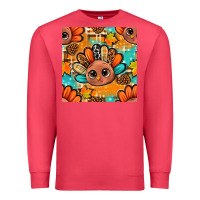 Cardinal thanksgiving turkey and cone with tartan seamless pattern bbs Premium Sweatshirt - BundleAndBundleShop
