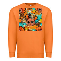 Carrot thanksgiving turkey and cone with tartan seamless pattern bbs Premium Sweatshirt - BundleAndBundleShop