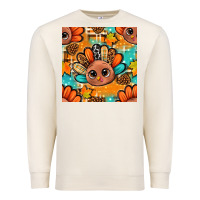 Sandshell thanksgiving turkey and cone with tartan seamless pattern bbs Premium Sweatshirt - BundleAndBundleShop