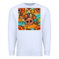 Thanksgiving Turkey And Cone With Tartan Seamless Pattern Bbs Premium Sweatshirt | Teevron