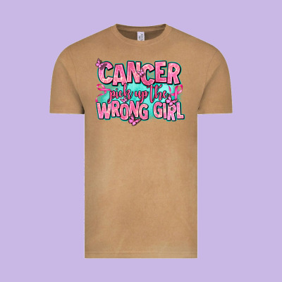 Cancer Pick Up The Wrong Girl Vintage Tee Designed By Adodesignshop