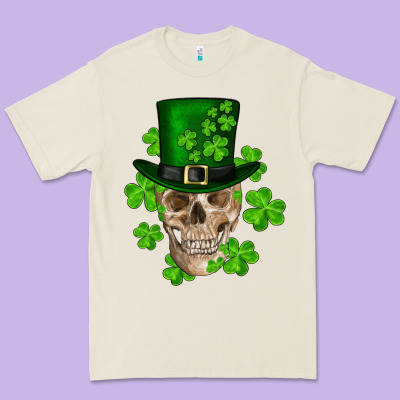Premium Tee st. patricks day skull