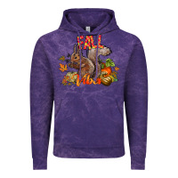 Cloud Purple Fall Vibes Squirrel Vintage Hoodie - CowhideDigitalArt