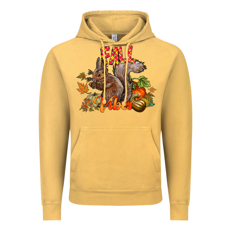 Fall Vibes Squirrel Vintage Hoodie by CowhideDigitalArt | Teevron