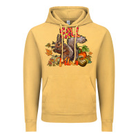 Vintage Mustard Fall Vibes Squirrel Vintage Hoodie - CowhideDigitalArt