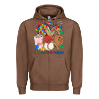 Chestnut take me out to the ballgame  autism baseball Zipper Hoodie - MaliasSmallBusiness