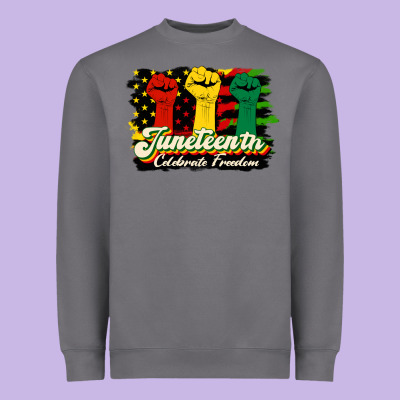 Juneteenth Celebrate Freedom Heavyweight Sweatshirt Designed By Hra Design Shop