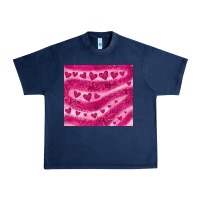 Navy pink glitter heart Urban Heavy Tee - JahusDesignShop