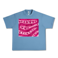 Pebble Blue pink glitter heart Urban Heavy Tee - JahusDesignShop