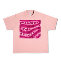 Salmon pink glitter heart Urban Heavy Tee - JahusDesignShop