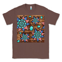 Chestnut 4th of july turquoise gemstone seamless pattern Classic Tee - BundleAndBundleShop