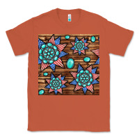 Copper 4th of july turquoise gemstone seamless pattern Classic Tee - BundleAndBundleShop