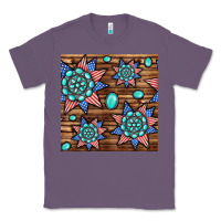 Lavender 4th of july turquoise gemstone seamless pattern Classic Tee - BundleAndBundleShop