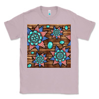 Lilac 4th of july turquoise gemstone seamless pattern Classic Tee - BundleAndBundleShop