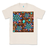 Natural 4th of july turquoise gemstone seamless pattern Classic Tee - BundleAndBundleShop