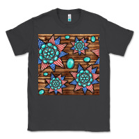 Smoke 4th of july turquoise gemstone seamless pattern Classic Tee - BundleAndBundleShop