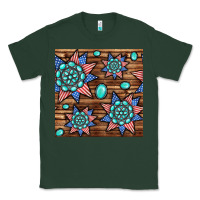 Sports Green 4th of july turquoise gemstone seamless pattern Classic Tee - BundleAndBundleShop