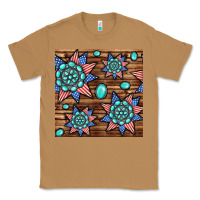 Toasted Coconut 4th of july turquoise gemstone seamless pattern Classic Tee - BundleAndBundleShop