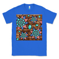 True Royal 4th of july turquoise gemstone seamless pattern Classic Tee - BundleAndBundleShop