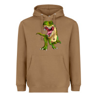 Toasted Coconut T-rex Heavyweight Hoodie - MaliasSmallBusiness