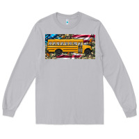Moon Dust school bus camouflage american flag license plate Long Sleeve Tee - Artiststas